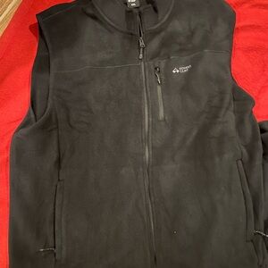 PIONEER Black Fleece Vest for Men